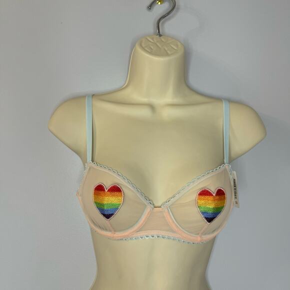 Adore me Alyshia Unlined Bra Rainbow Women's 32B New - Picture 2 of 5